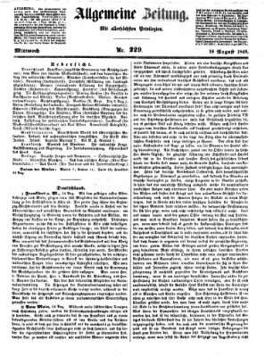 Allgemeine Zeitung Mittwoch 16. August 1848