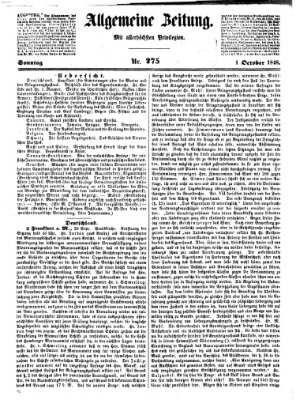 Allgemeine Zeitung Sonntag 1. Oktober 1848