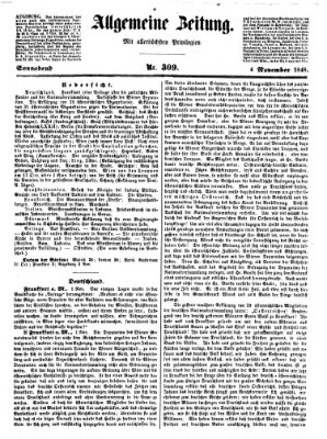 Allgemeine Zeitung Samstag 4. November 1848