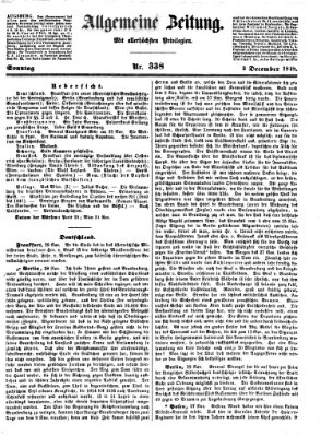 Allgemeine Zeitung Sonntag 3. Dezember 1848
