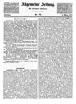 Allgemeine Zeitung Dienstag 13. März 1849