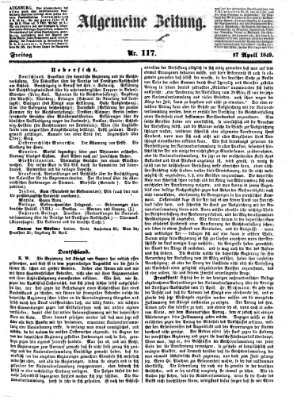 Allgemeine Zeitung Freitag 27. April 1849