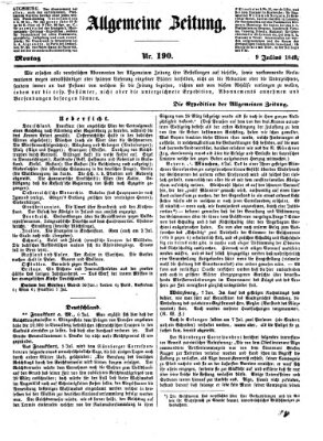 Allgemeine Zeitung Montag 9. Juli 1849