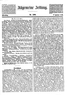 Allgemeine Zeitung Dienstag 17. Juli 1849