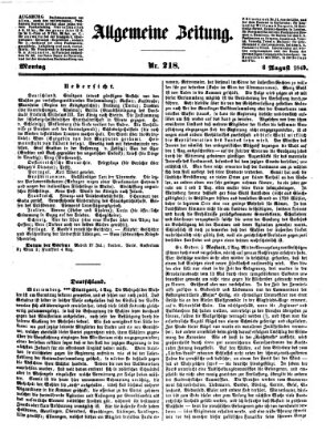 Allgemeine Zeitung Montag 6. August 1849