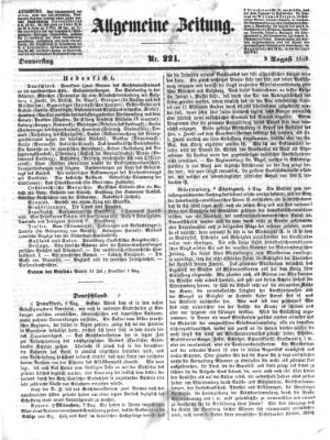 Allgemeine Zeitung Donnerstag 9. August 1849