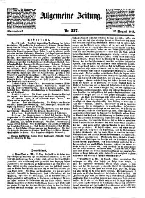 Allgemeine Zeitung Samstag 25. August 1849