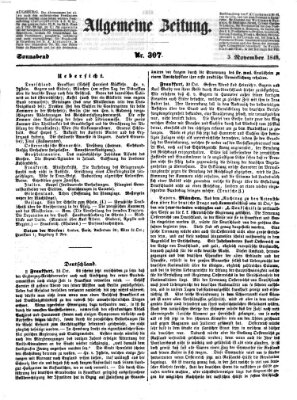 Allgemeine Zeitung Samstag 3. November 1849