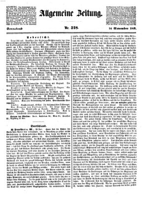 Allgemeine Zeitung Samstag 24. November 1849