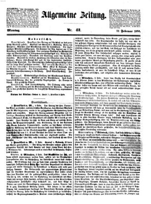 Allgemeine Zeitung Montag 11. Februar 1850