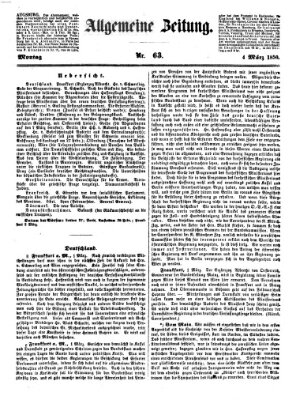 Allgemeine Zeitung Montag 4. März 1850