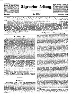 Allgemeine Zeitung Freitag 12. April 1850