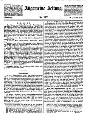 Allgemeine Zeitung Sonntag 16. Juni 1850