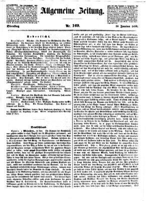 Allgemeine Zeitung Dienstag 18. Juni 1850