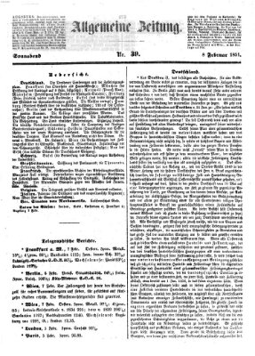 Allgemeine Zeitung Samstag 8. Februar 1851