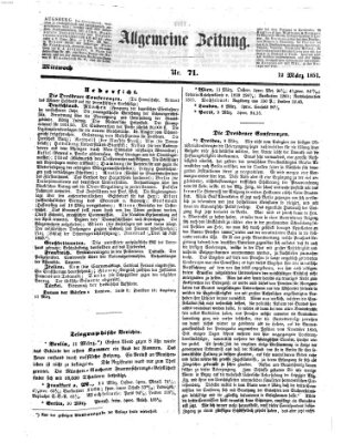 Allgemeine Zeitung Mittwoch 12. März 1851