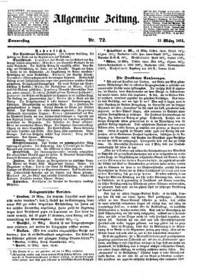 Allgemeine Zeitung Donnerstag 13. März 1851