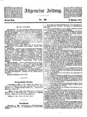 Allgemeine Zeitung Donnerstag 29. Januar 1852