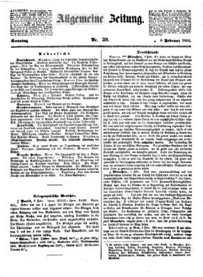 Allgemeine Zeitung Sonntag 8. Februar 1852