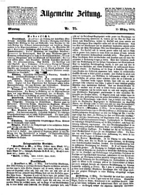 Allgemeine Zeitung Montag 15. März 1852