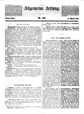 Allgemeine Zeitung Donnerstag 29. April 1852