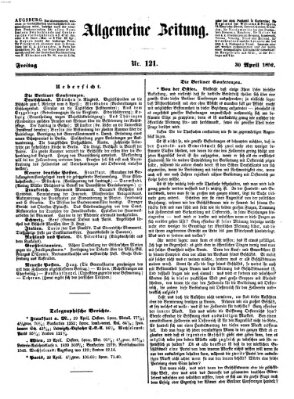 Allgemeine Zeitung Freitag 30. April 1852