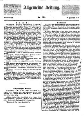 Allgemeine Zeitung Samstag 26. Juni 1852