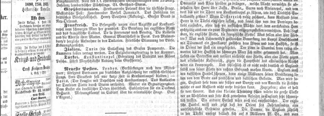 Allgemeine Zeitung Sonntag 27. März 1853