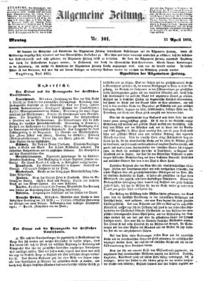 Allgemeine Zeitung Montag 11. April 1853