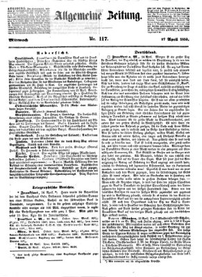 Allgemeine Zeitung Mittwoch 27. April 1853