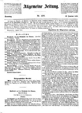 Allgemeine Zeitung Sonntag 26. Juni 1853