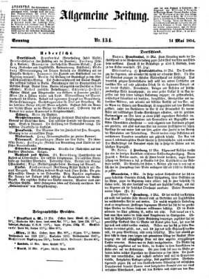 Allgemeine Zeitung Sonntag 14. Mai 1854