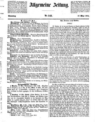 Allgemeine Zeitung Sonntag 21. Mai 1854