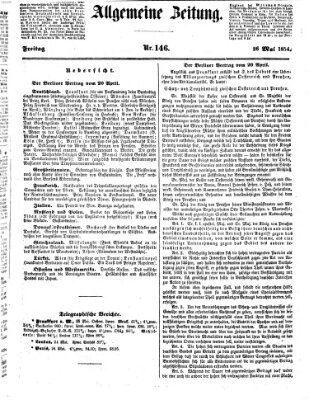 Allgemeine Zeitung Freitag 26. Mai 1854