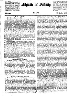 Allgemeine Zeitung Montag 19. Juni 1854