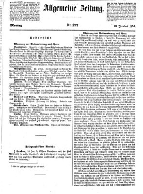 Allgemeine Zeitung Montag 26. Juni 1854