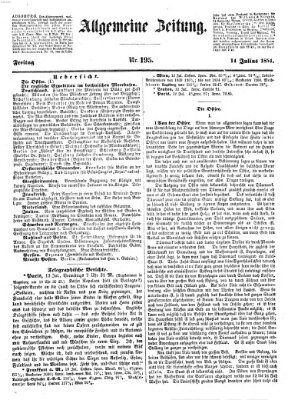 Allgemeine Zeitung Freitag 14. Juli 1854