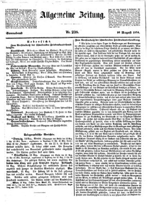Allgemeine Zeitung Samstag 26. August 1854