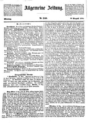 Allgemeine Zeitung Montag 28. August 1854