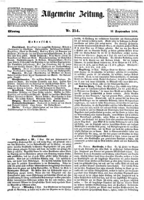 Allgemeine Zeitung Montag 11. September 1854