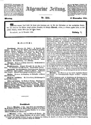 Allgemeine Zeitung Montag 20. November 1854