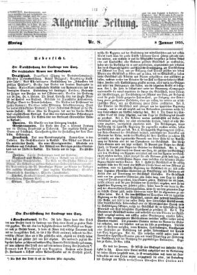 Allgemeine Zeitung Montag 8. Januar 1855