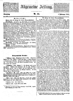 Allgemeine Zeitung Sonntag 4. Februar 1855