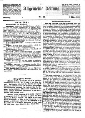 Allgemeine Zeitung Montag 5. März 1855