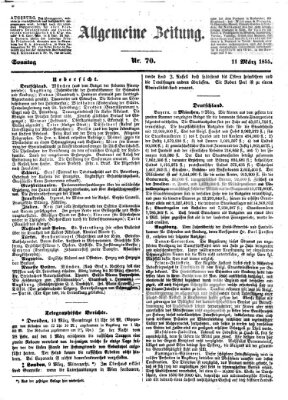 Allgemeine Zeitung Sonntag 11. März 1855