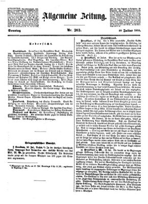 Allgemeine Zeitung Sonntag 22. Juli 1855