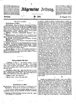 Allgemeine Zeitung Sonntag 26. August 1855