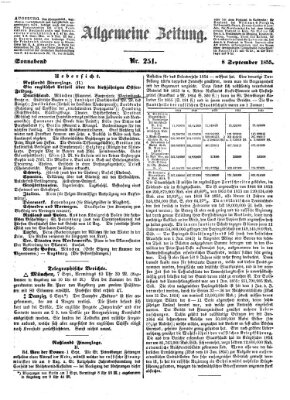 Allgemeine Zeitung Samstag 8. September 1855