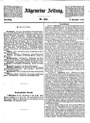 Allgemeine Zeitung Dienstag 23. Oktober 1855