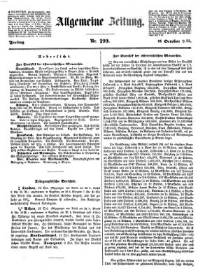 Allgemeine Zeitung Freitag 26. Oktober 1855